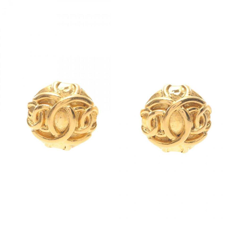 CHANEL Authentic Gold Logo Earrings - Picture 1 of 6
